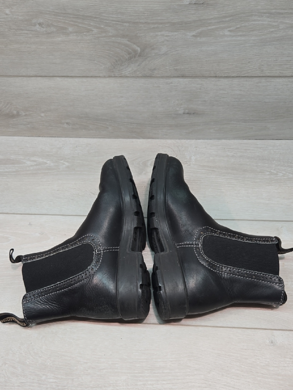 Blundstone Women Moto Black High TopLeather Chelsea Boots Shoes Sz UK 3 US 6 - Picture 8 of 15